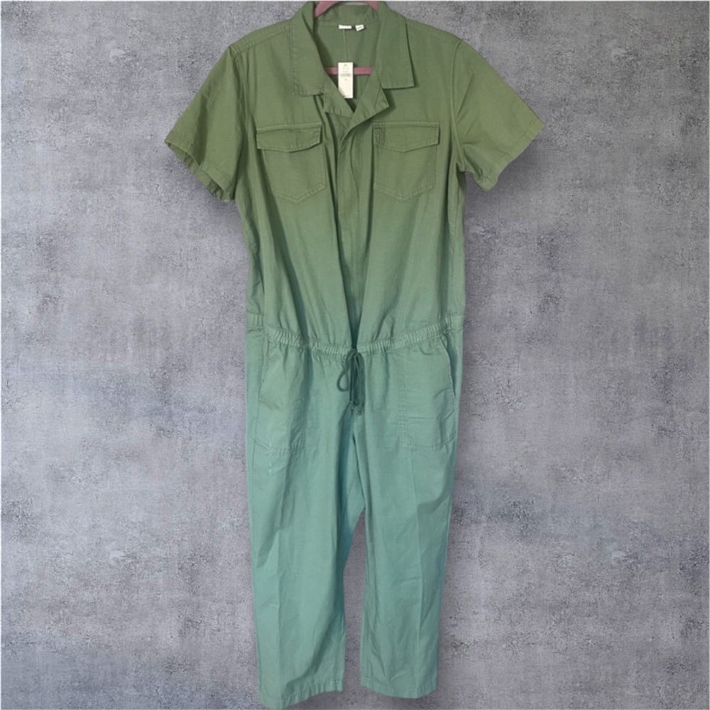 GAP Green Maternity Jumpsuit with Drawstring Waist
